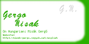gergo misak business card
