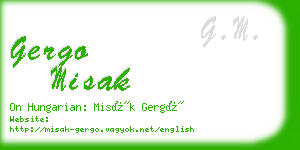 gergo misak business card